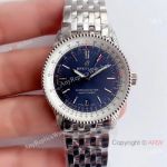 Swiss Replica Breitling Navitimer 1 Stainless Steel Blue Dial Watch 38mm_th.jpg